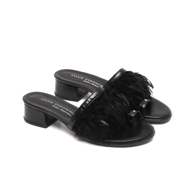 SANDALIA PLUME NOIR